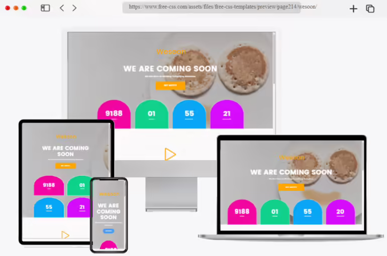 Free HTML5 Coming Soon Templates