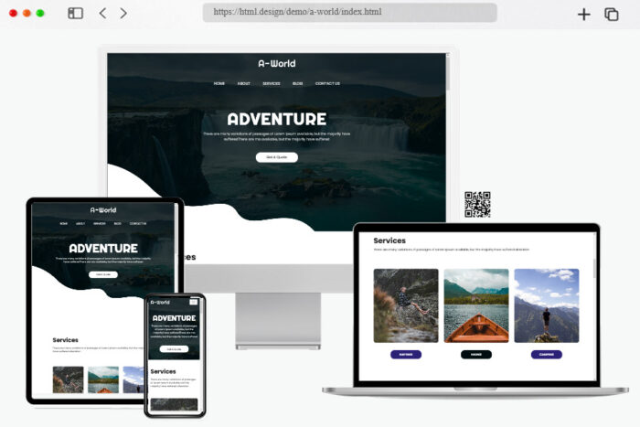 a world adventure html template