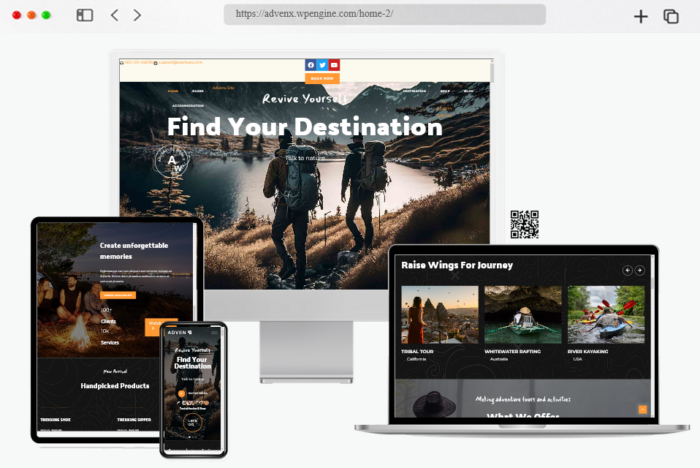advenx adventure travel tourism wordpress