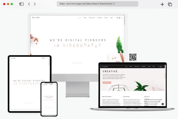 alma minimalist multi use wordpress theme