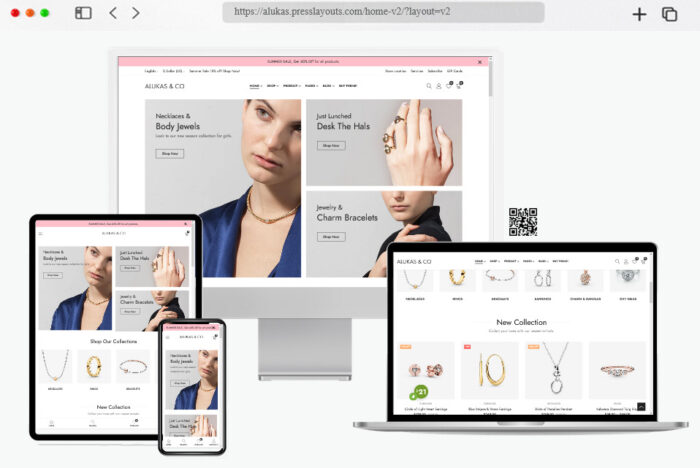 alukas modern jewelry store wordpress theme