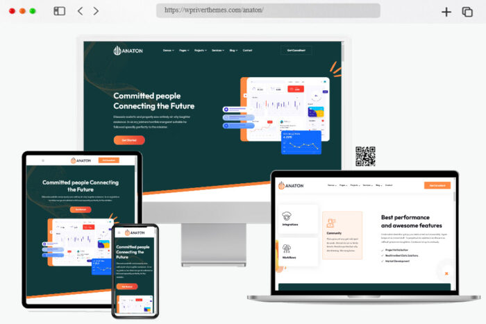 anaton saas landing page wordpress theme