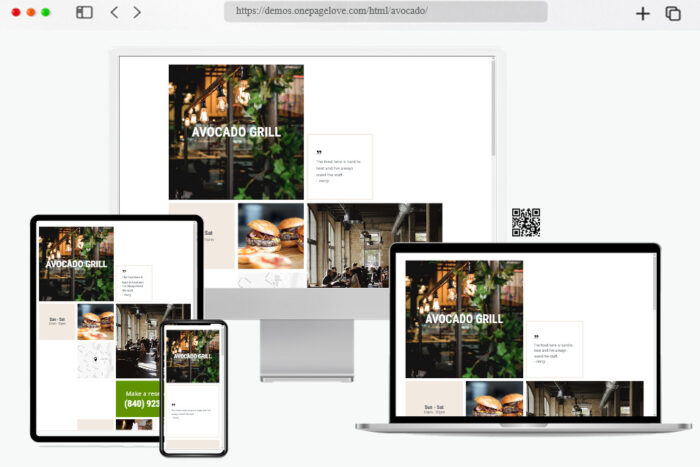 avocado restaurant html template