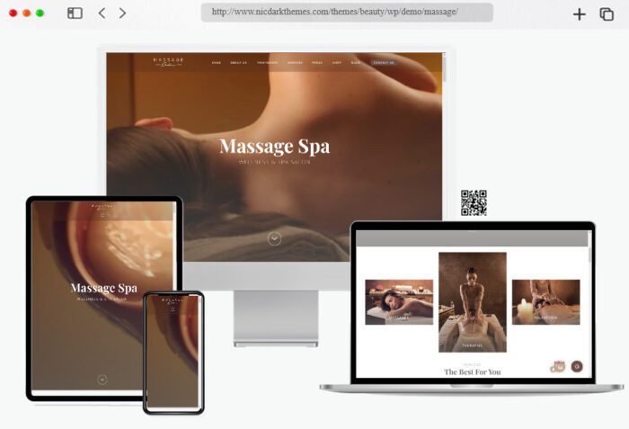 Screenshot of the Beauty Pack WordPress theme design for spa and beauty firms