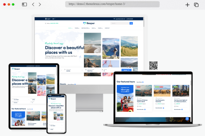 bexper travel tour booking wordpress theme