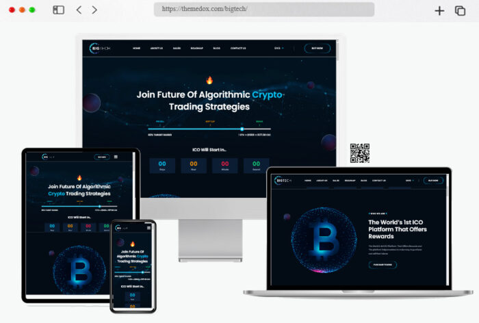bigtech ico crypto landing wordpress theme