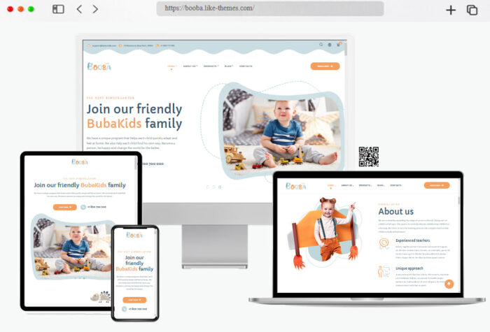 booba kindergarten preschool wordpress theme