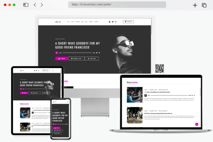 castilo audio podcast wordpress theme