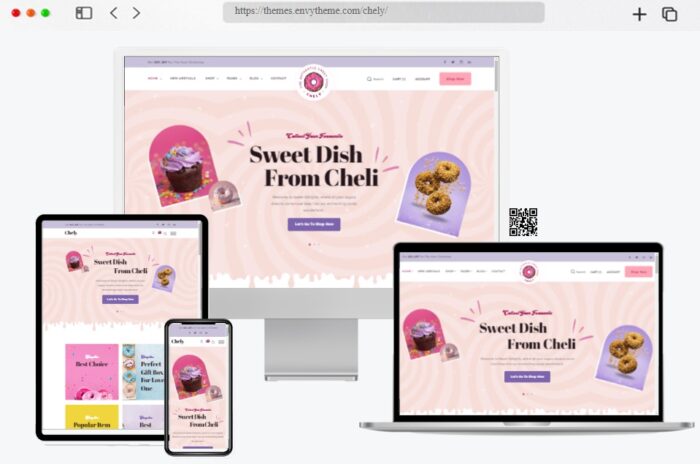 chely pastries gift shop wordpress theme