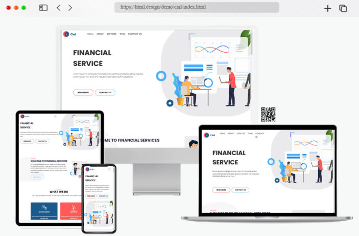 cial financial html template