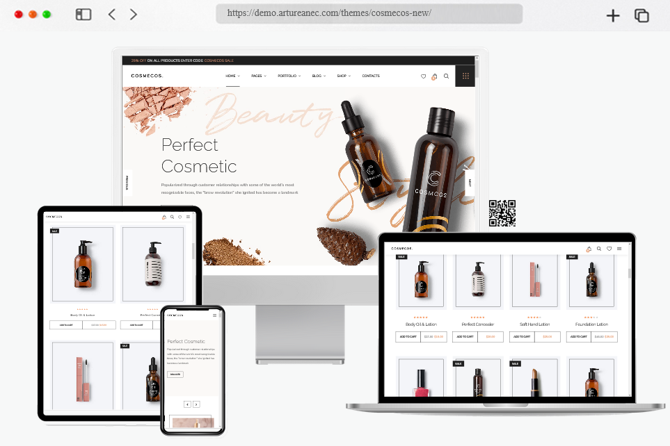 cosmecos cosmetics perfumes woocommerce theme