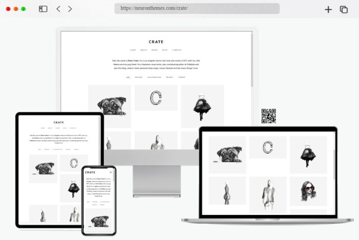 crate minimalist wordpress theme