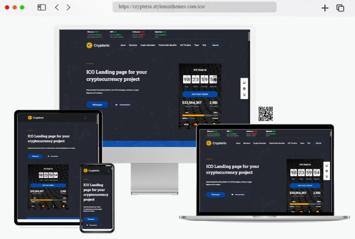 crypterio nft crypto landing page