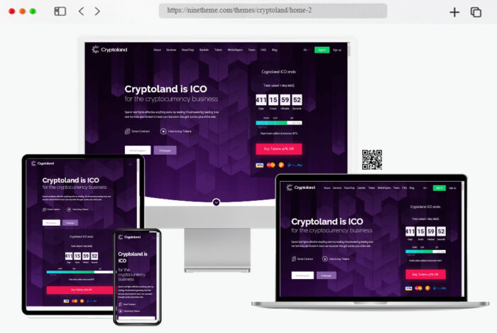 crypto land crypto currency landing page