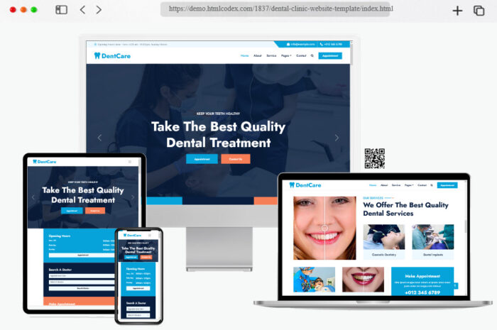 dentcare dental clinic website template