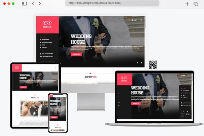 donila free wedding website template