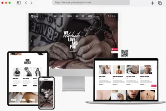 dotwork tattoo studio and piercing shop theme