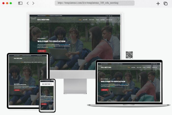 edu meeting html education website template