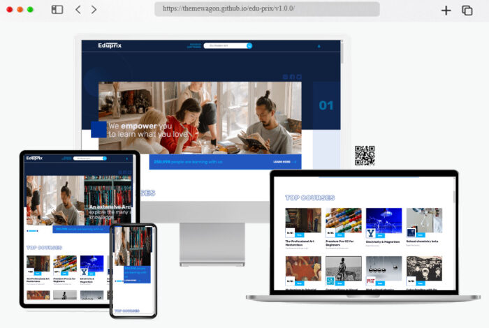eduprix free bootstrap education website template