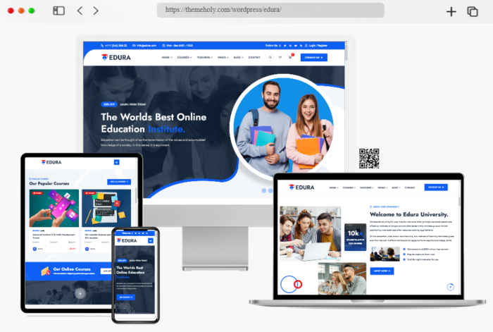 edura online courses wordpress theme