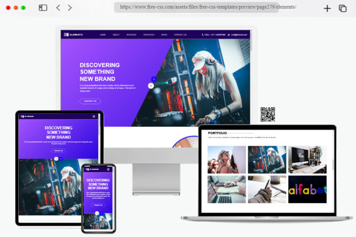 elements free html template