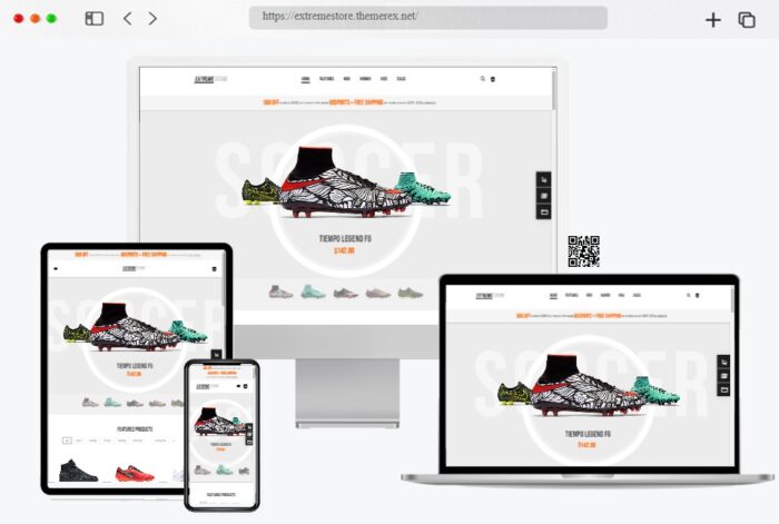 extreme sports clothing store wordpress theme