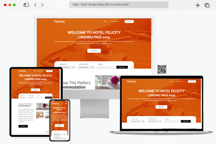 felicity hotel website html template