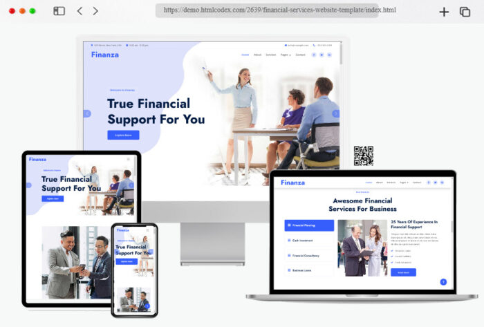 finanza financial services website template