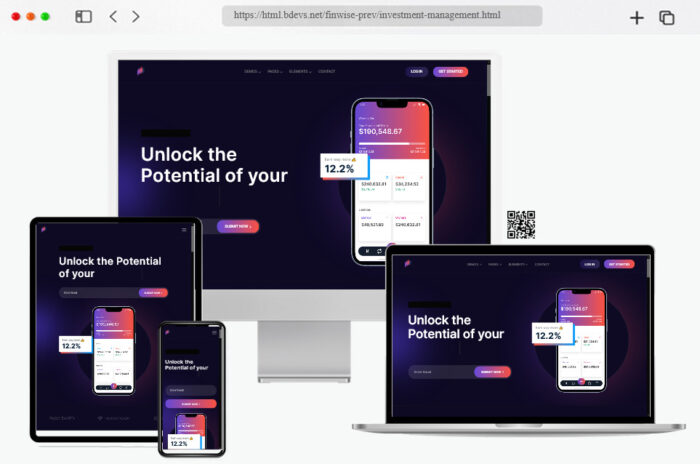 finwise online banking finance html template
