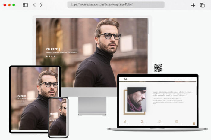 folio bootstrap portfolio personal template