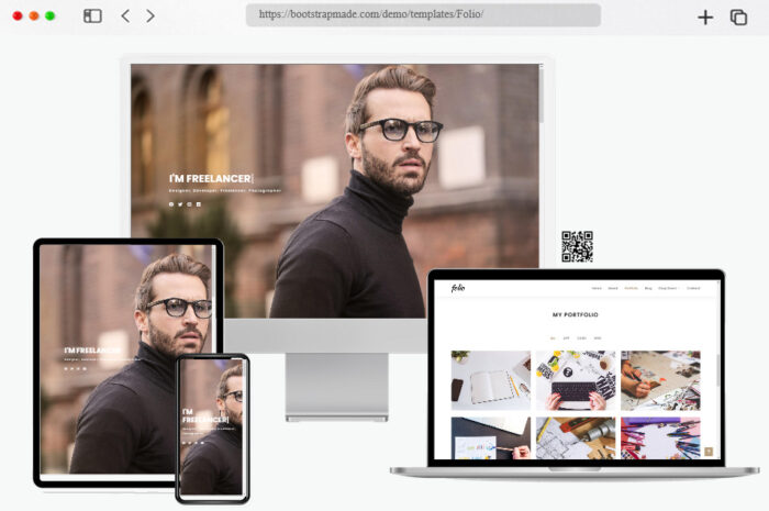 folio bootstrap portfolio template