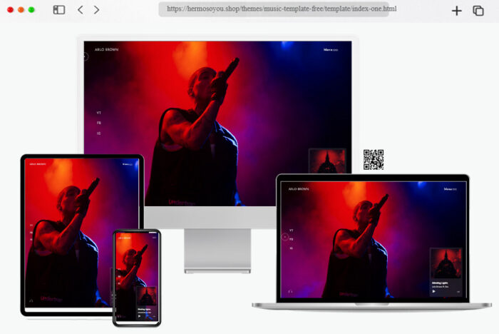 free music artist wink website template