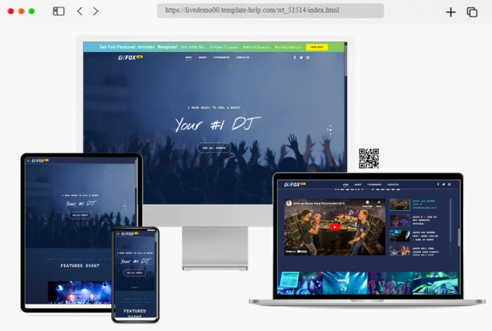 gjfox free music html template
