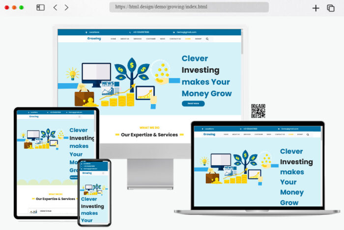 growing investing money html website template