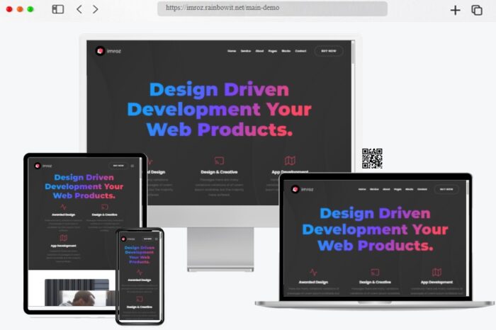 imroz react agency portfolio template