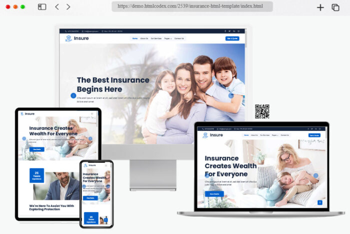 insure free finance html template