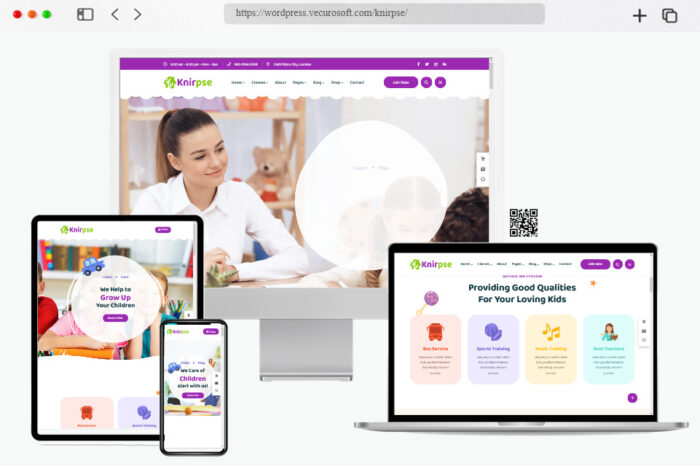 knirpse kindergarten baby care wordpress theme