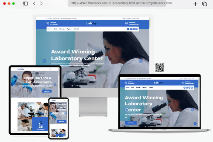 labsky free laboratory html website template
