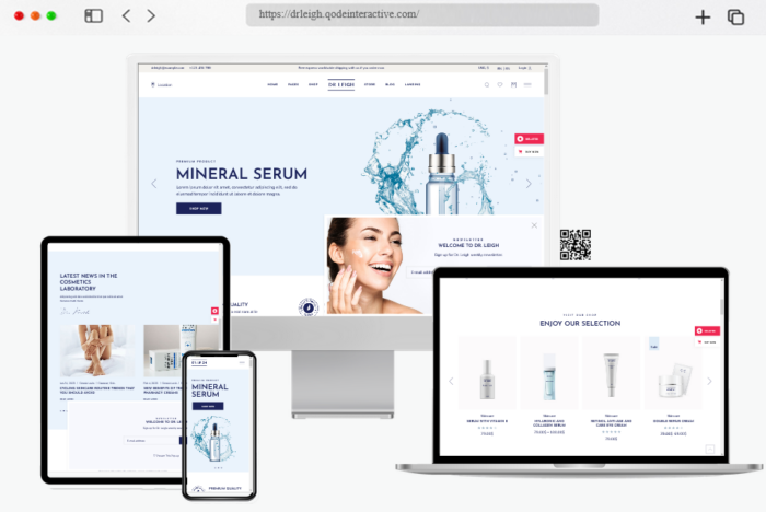 leigh medical cosmetics shop theme