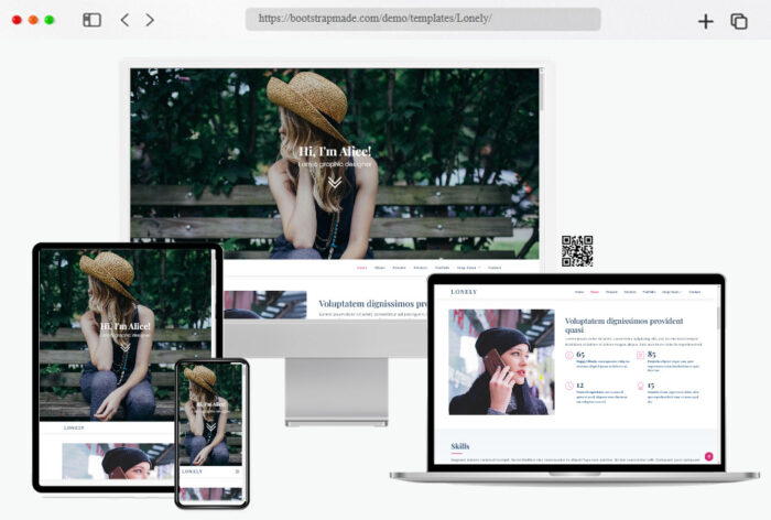 lonely free personal html bootstrap template