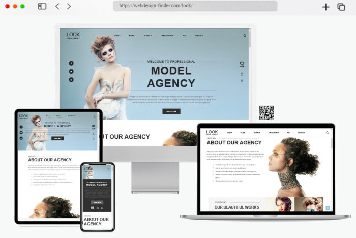 Screenshot of the Look WordPress theme design for fashion and model portfolios