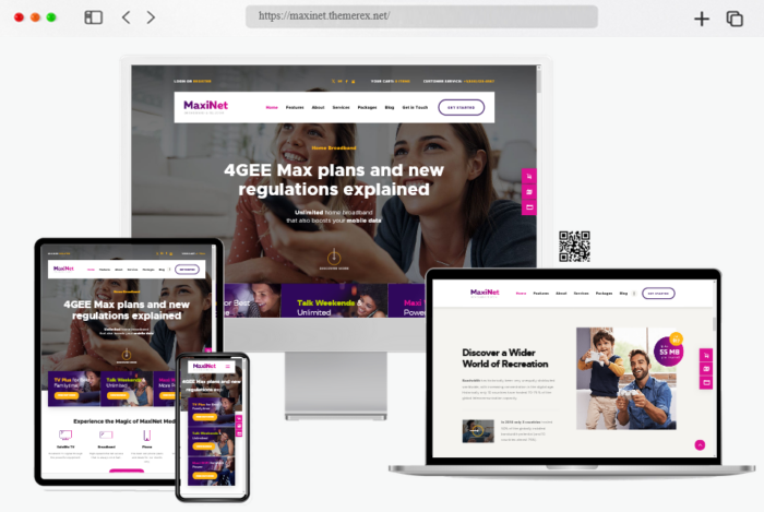 maxinet internet provider wordpress theme