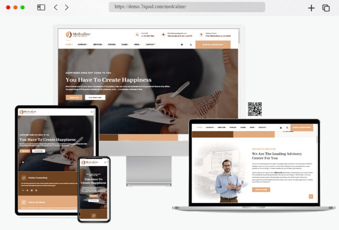 medcaline psychology counseling wordpress theme