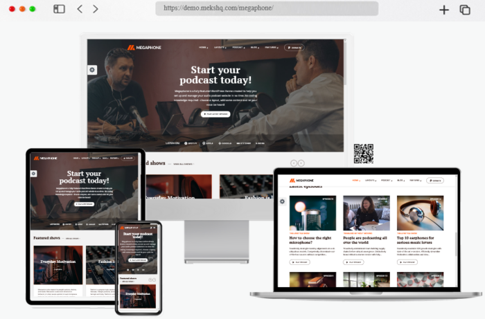 megaphone podcast wordpress theme