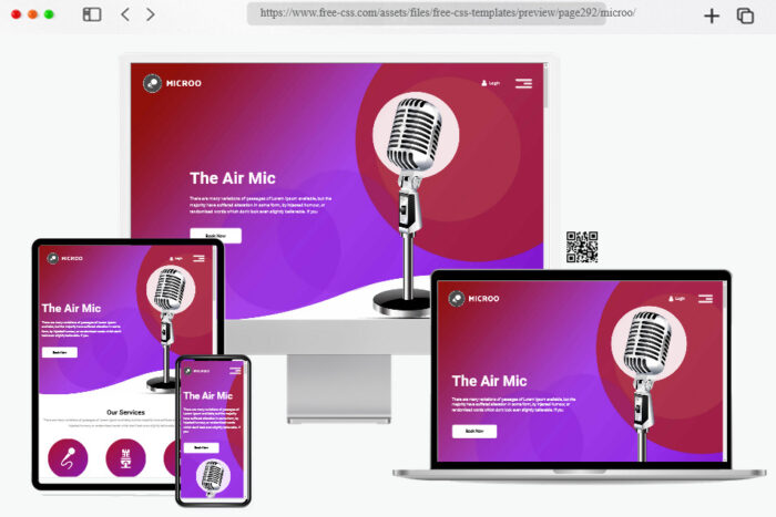 microo free music css template