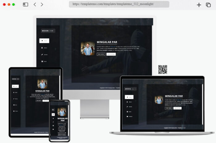 moonlight free one page html template