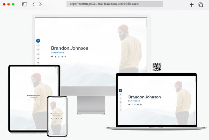 myresume bootstrap resume and portfolio template