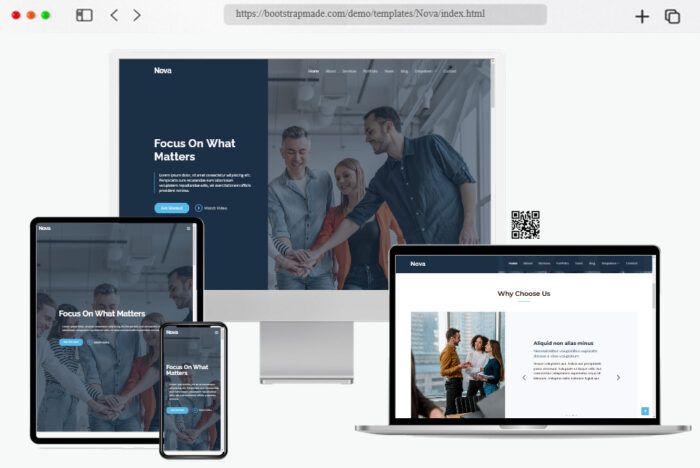 nova business finace website template