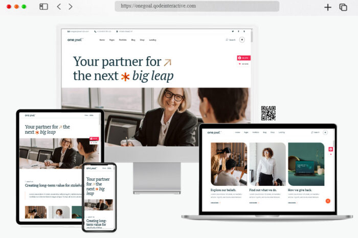 one goal business consulting theme
