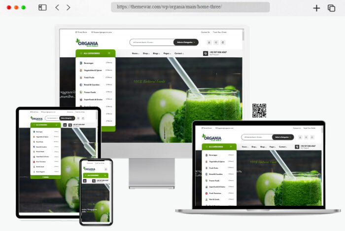 organia organic food store wordpress theme